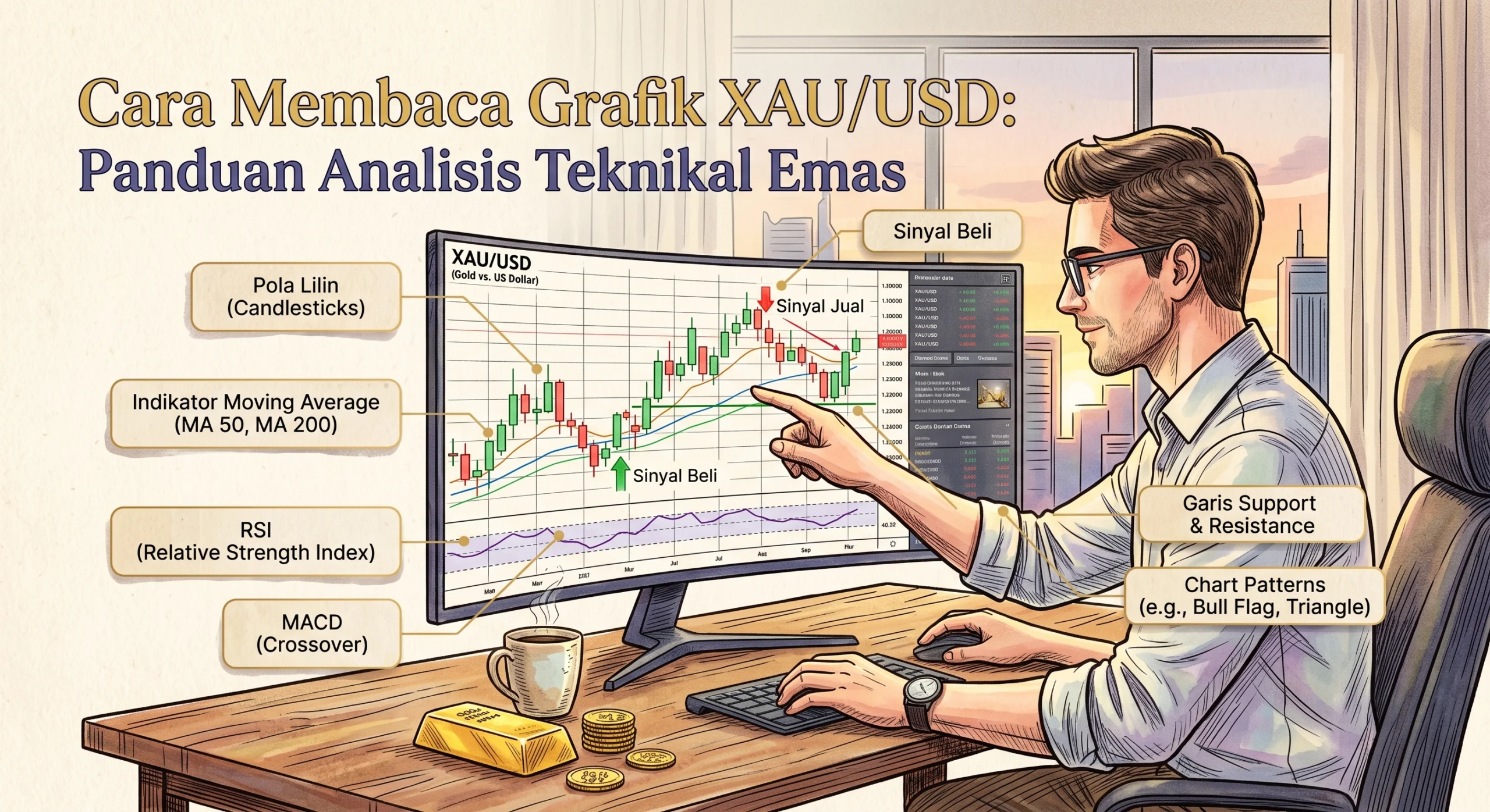 Cara Membaca Grafik XAU/USD: Panduan Analisis Teknikal Emas
