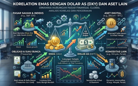Korelasi Emas dengan Dolar AS (DXY) dan Aset Lain