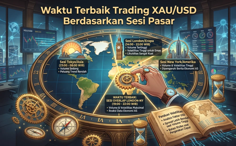 Waktu Terbaik Trading XAU/USD Berdasarkan Sesi Pasar