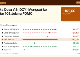 Indeks Dolar AS (DXY) Menguat ke Sekitar 102 Jelang FOMC: Apa Artinya bagi Harga Emas dan Level DXY yang Perlu Dipantau