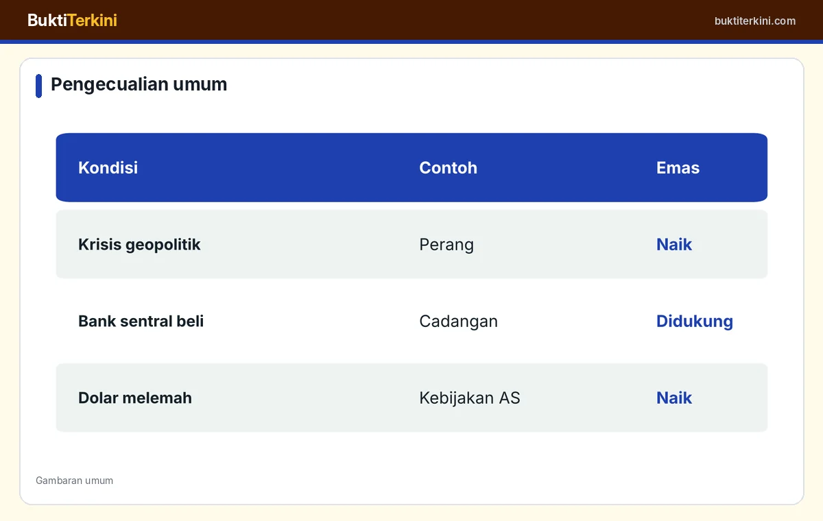 Kapan hubungan emas dan yield riil melemah