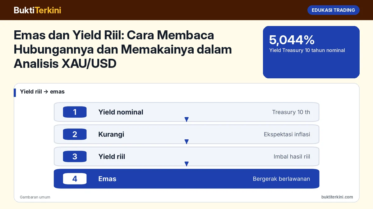 Emas dan Yield Riil: Cara Membaca Hubungannya dan Memakainya dalam Analisis XAU/USD
