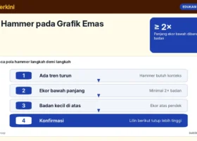 Pola Hammer pada Grafik Emas: Ciri-ciri, Cara Konfirmasi, dan Contoh Setelah Emas Anjlok 4% dalam Sepekan